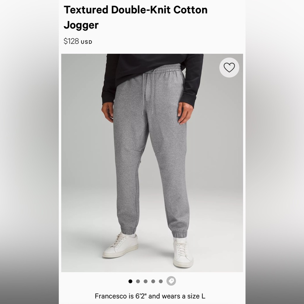 Textured Double-Knit Cotton Jogger